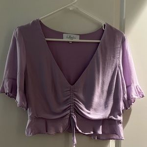 L’academie crop top in lilac